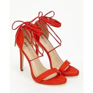 Red Strappy Heels